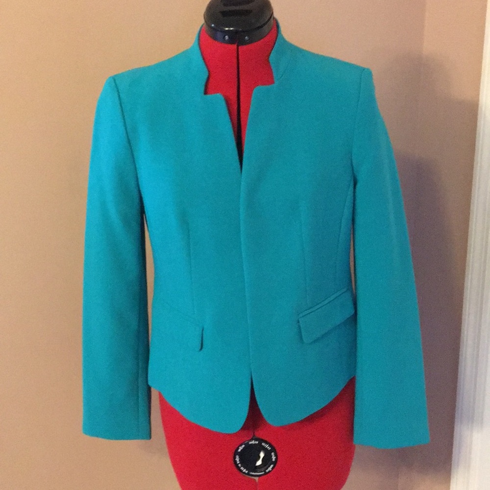 Loft teal  suit jacket. 4petite. New with tags